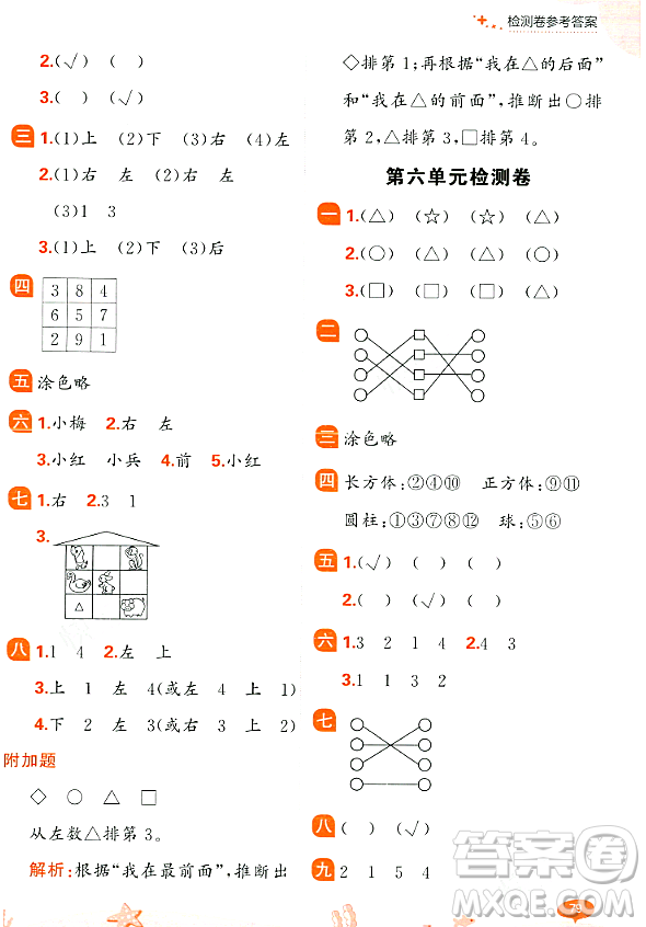 大連出版社2023年秋點石成金金牌每課通一年級數(shù)學(xué)上冊北師大版答案