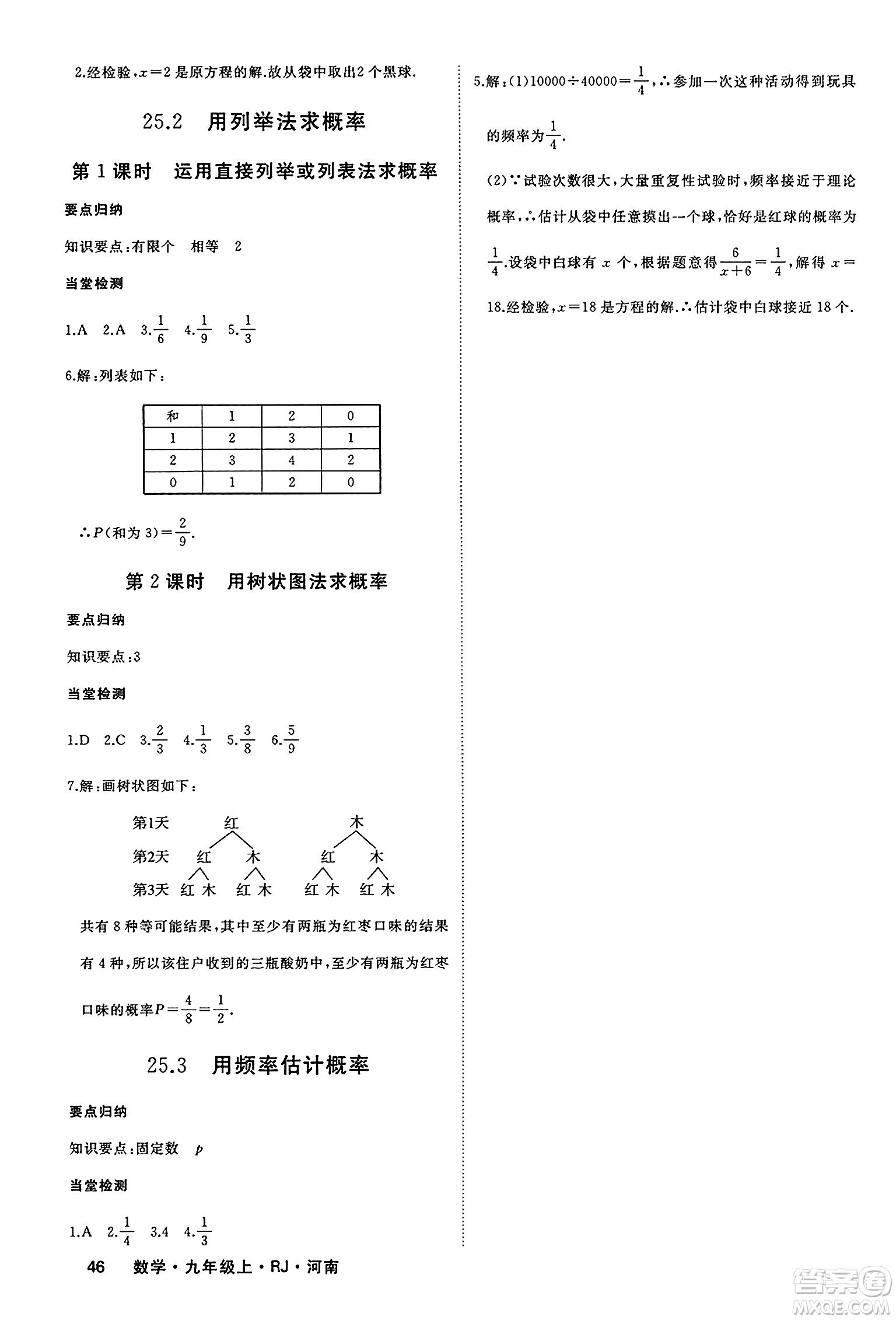 延邊大學出版社2023年秋學練優(yōu)九年級數(shù)學上冊人教版河南專版答案