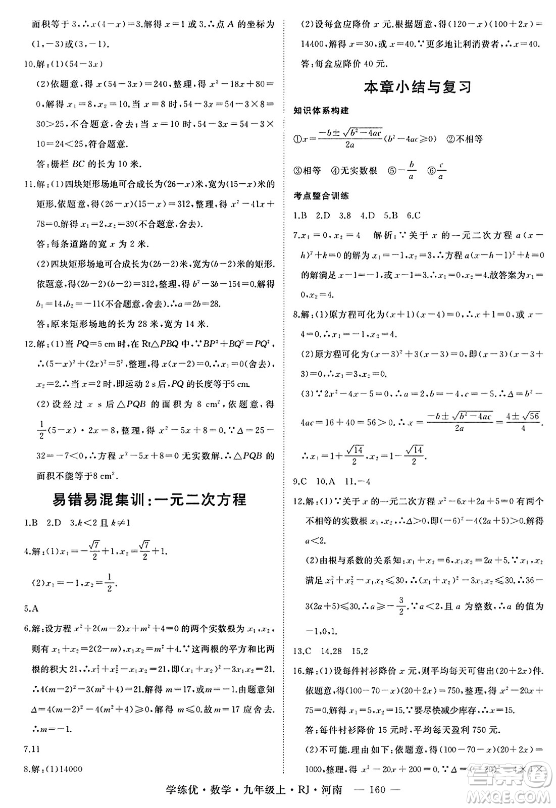 延邊大學出版社2023年秋學練優(yōu)九年級數(shù)學上冊人教版河南專版答案