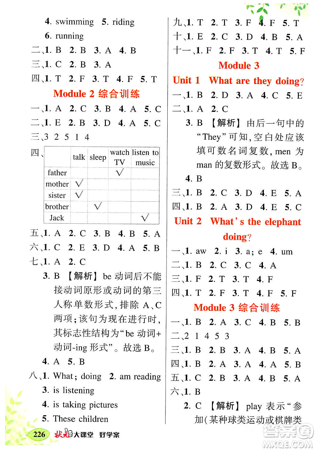 吉林教育出版社2023年秋狀元成才路狀元大課堂四年級(jí)英語上冊(cè)外研版答案