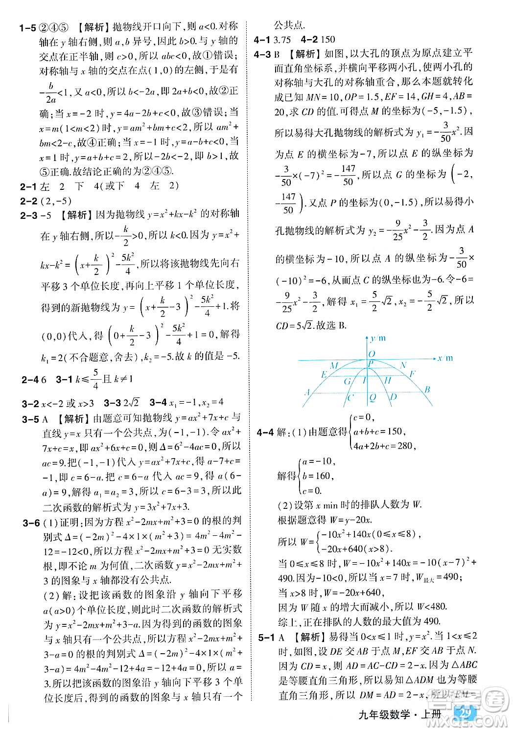 吉林教育出版社2023年秋狀元成才路狀元大課堂九年級(jí)數(shù)學(xué)上冊(cè)人教版答案