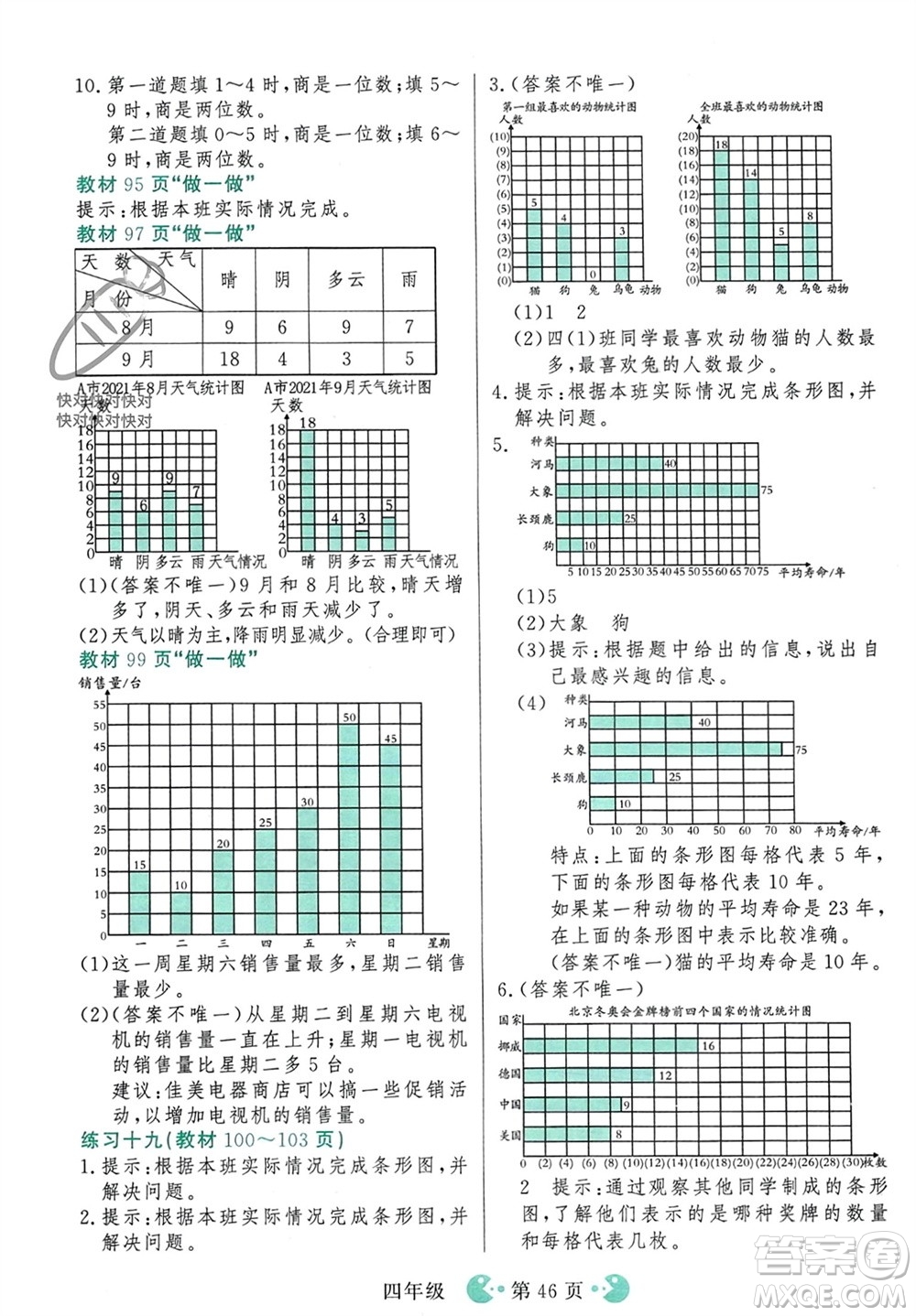 吉林教育出版社2023年秋同步教材解析三步講堂四年級數(shù)學(xué)上冊人教版參考答案