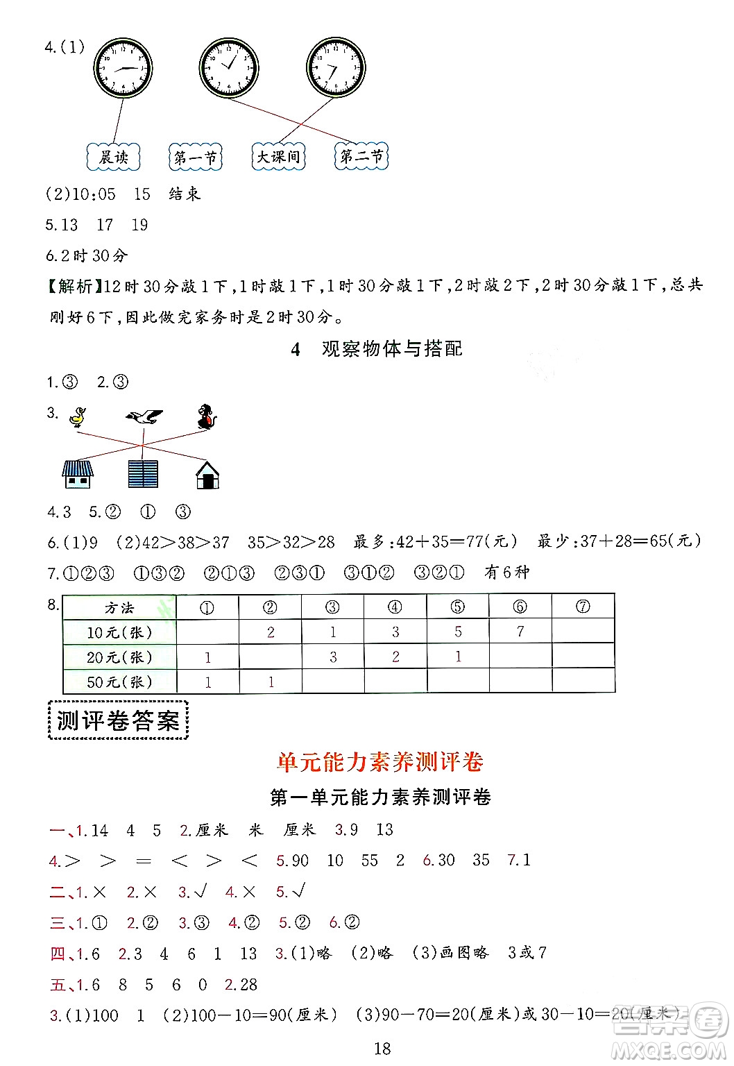 浙江教育出版社2023年秋全優(yōu)方案夯實(shí)與提高二年級(jí)數(shù)學(xué)上冊(cè)人教版答案