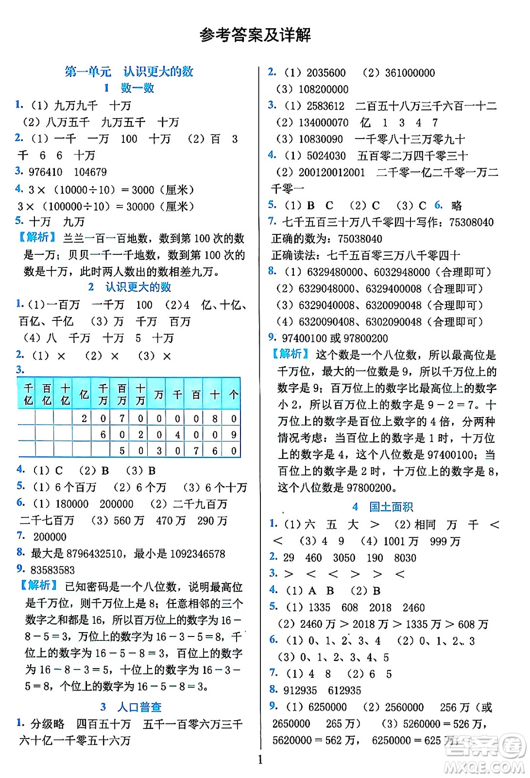 浙江教育出版社2023年秋全優(yōu)方案夯實與提高四年級數(shù)學(xué)上冊北師大版答案