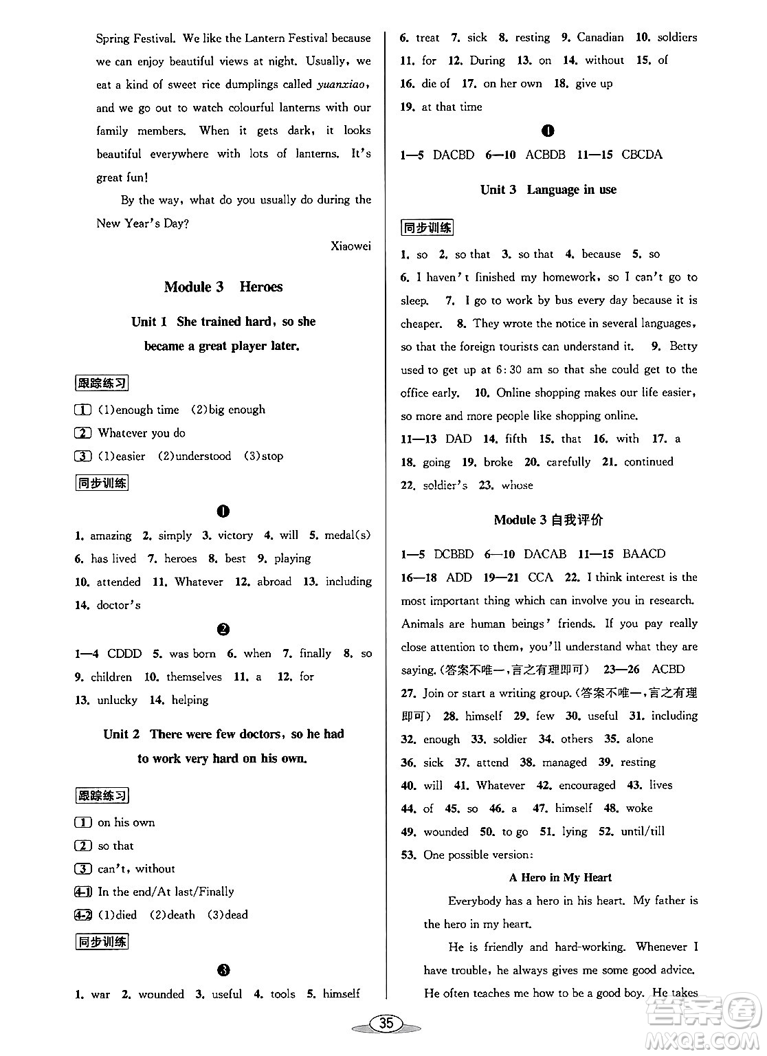 北京教育出版社2023年秋教與學(xué)課程同步講練九年級(jí)英語全一冊(cè)外研版答案