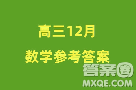 江蘇泰州中學(xué)2024屆高三第一學(xué)期12月調(diào)研測(cè)試數(shù)學(xué)試題參考答案