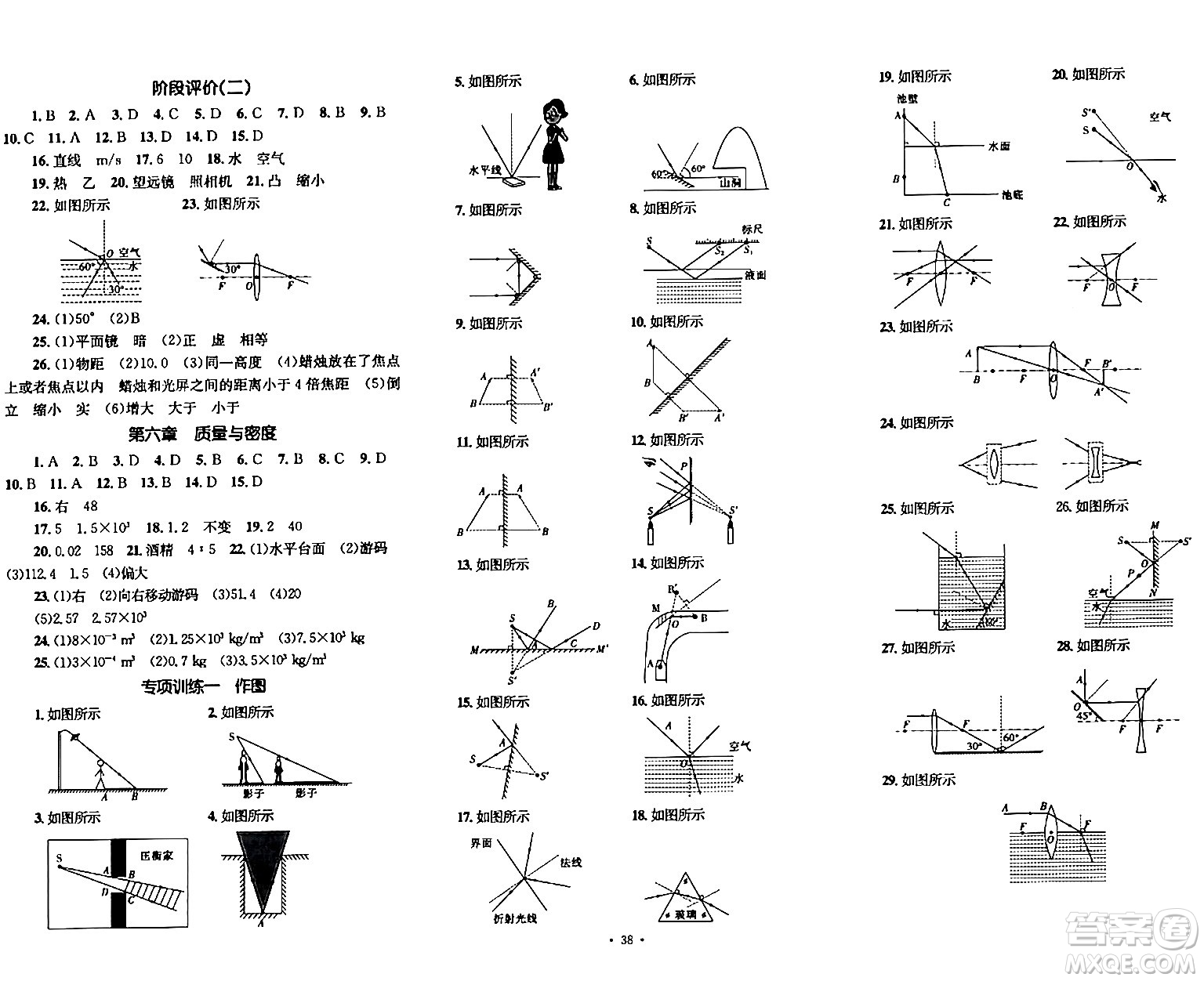 湖南教育出版社2023年秋學科素養(yǎng)與能力提升八年級物理上冊人教版答案