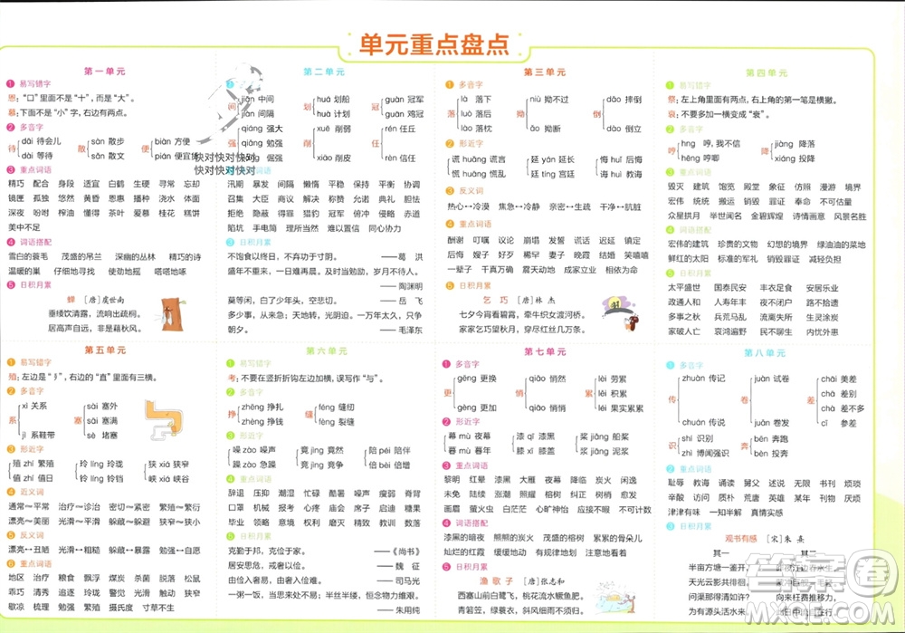 陜西師范大學(xué)出版總社有限公司2023年秋小學(xué)學(xué)霸單元期末標(biāo)準(zhǔn)卷五年級語文上冊人教版參考答案