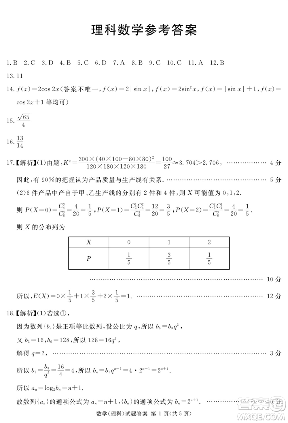 遂寧市高2021級(jí)高三生上學(xué)期第一次診斷性考試?yán)砜茢?shù)學(xué)參考答案