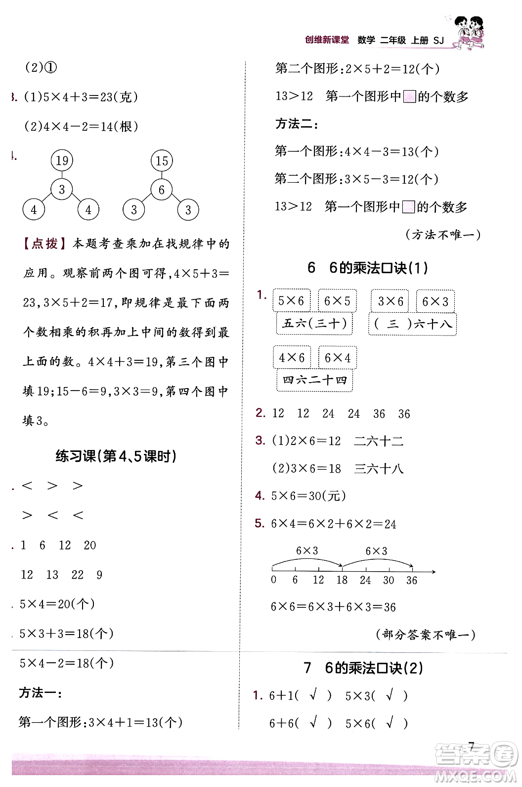 江西人民出版社2023年秋王朝霞創(chuàng)維新課堂二年級數(shù)學(xué)上冊蘇教版答案