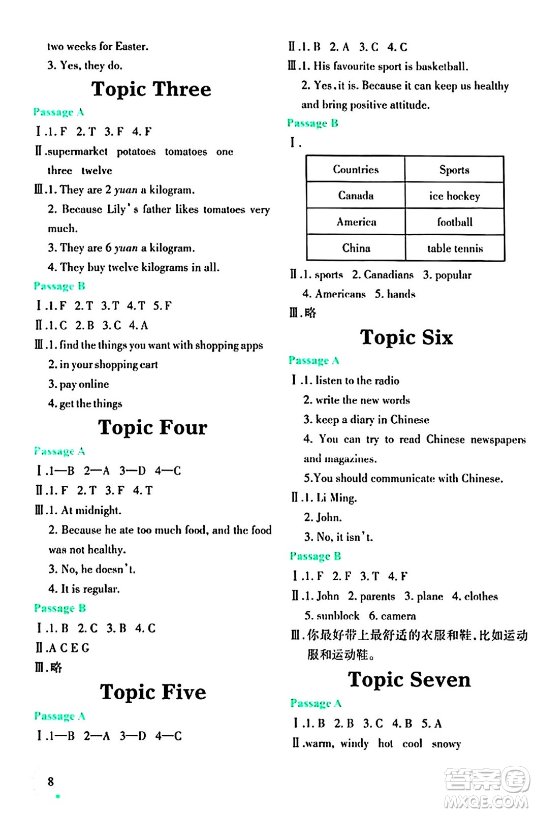 遼寧師范大學(xué)出版社2024寒假樂園五年級英語通用版答案