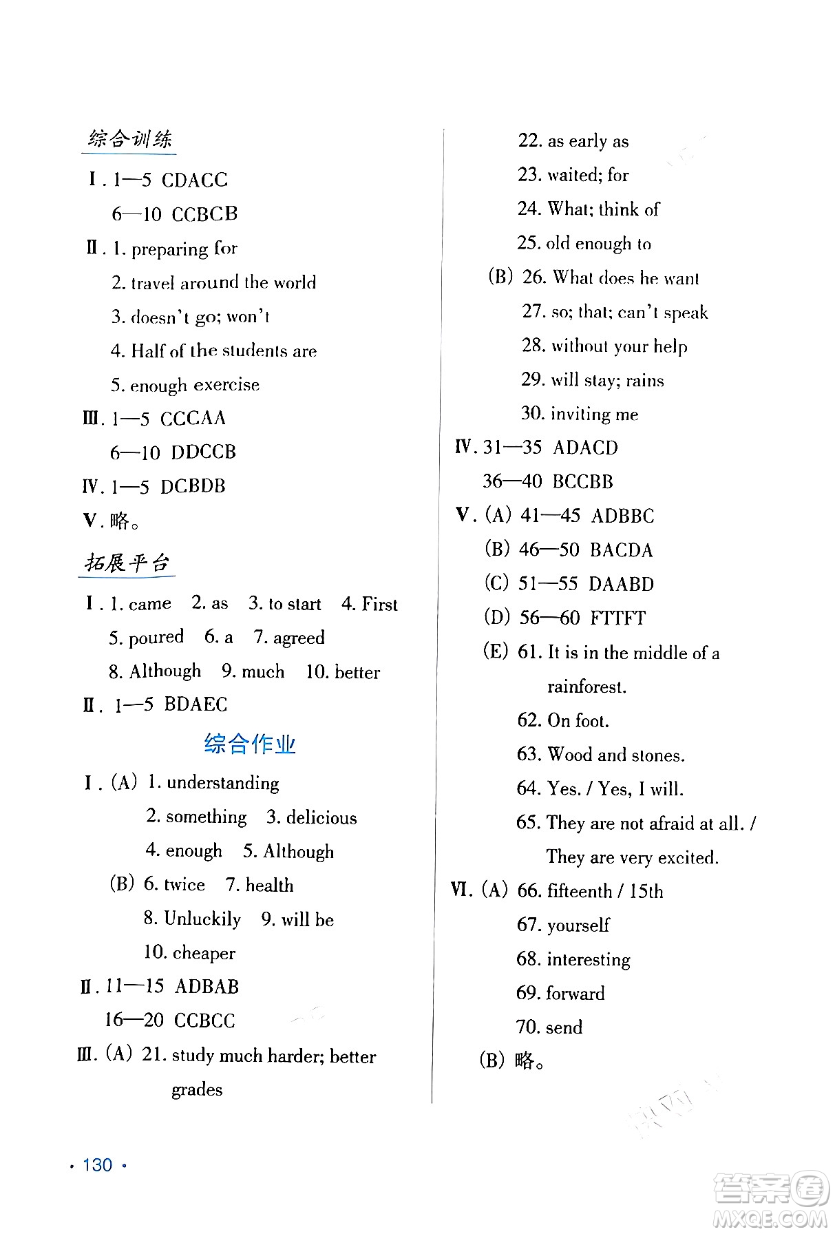 吉林出版集團(tuán)股份有限公司2024假日英語八年級(jí)英語人教版答案