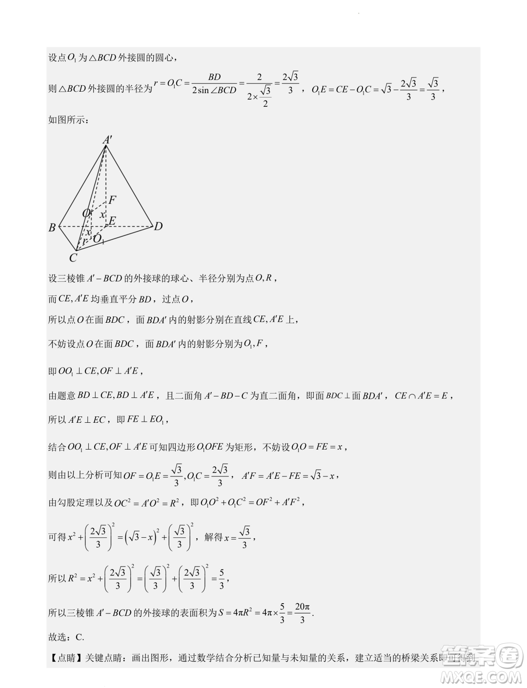 廣東廣雅中學2024屆高三第二次調(diào)研數(shù)學試卷答案