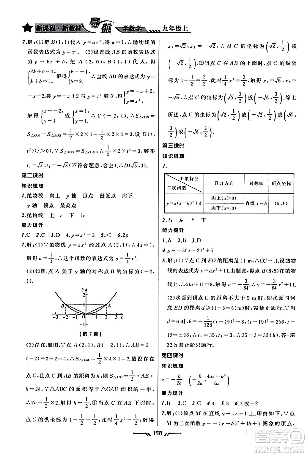 遼寧師范大學出版社2023年秋新課程新教材導航學數(shù)學九年級數(shù)學上冊北師大版答案