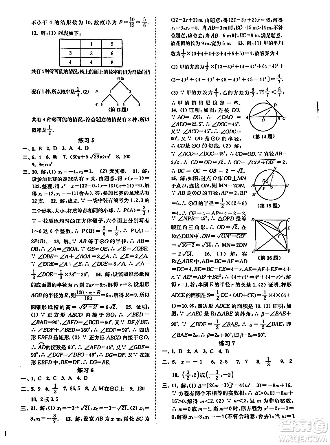 江蘇鳳凰科學技術出版社2024快樂過寒假九年級合訂本通用版增強版答案