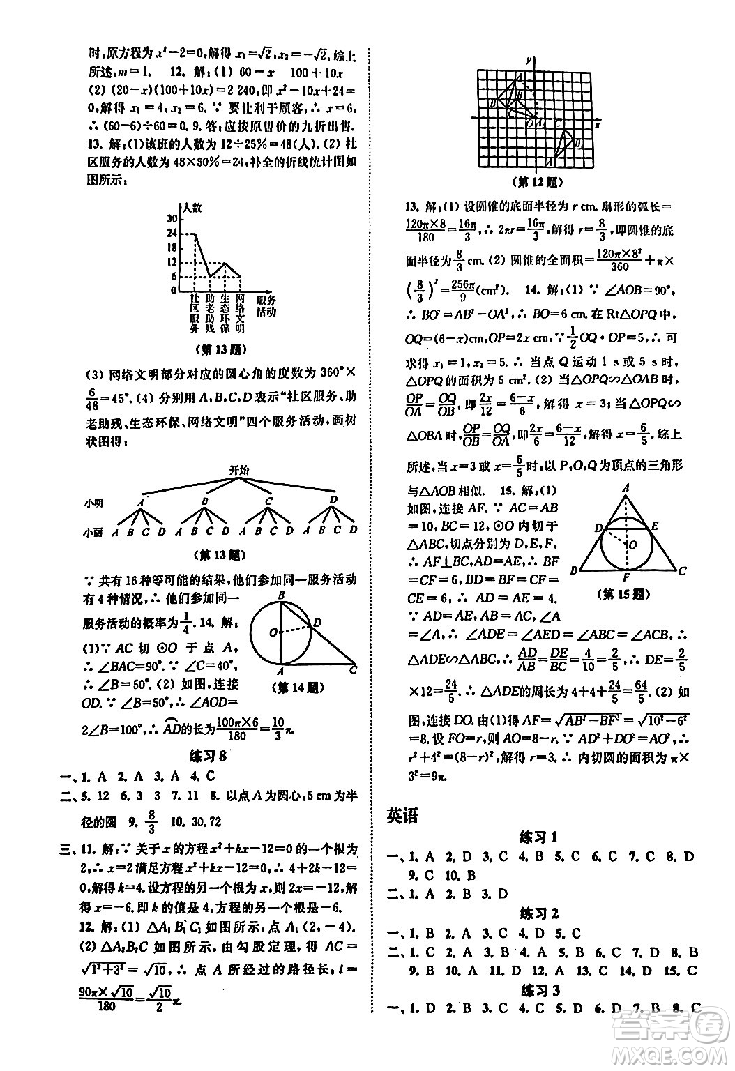 江蘇鳳凰科學技術出版社2024快樂過寒假九年級合訂本通用版增強版答案