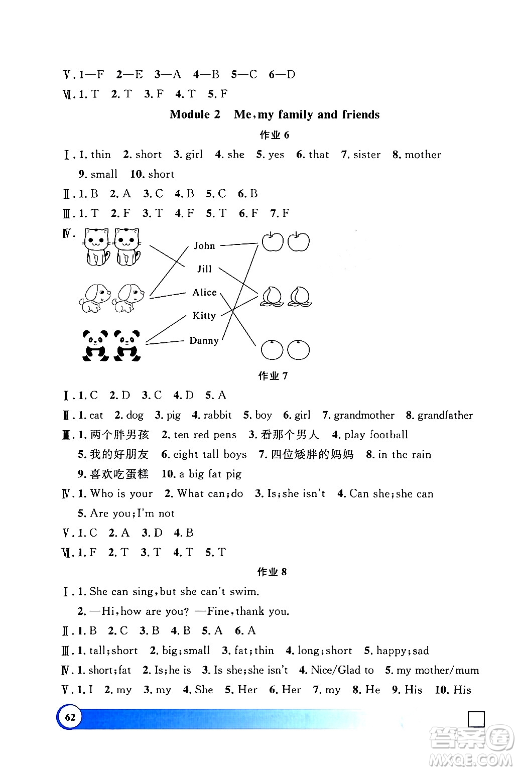 上海大學(xué)出版社2024鐘書金牌寒假作業(yè)導(dǎo)與練三年級(jí)英語牛津版上海專版答案