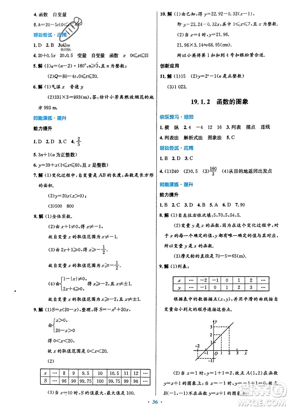 人民教育出版社2024年春初中同步測控優(yōu)化設(shè)計八年級數(shù)學下冊人教版福建專版參考答案