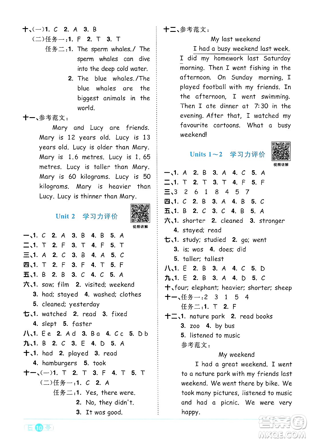 江西教育出版社2024年春陽光同學(xué)課時優(yōu)化作業(yè)六年級英語下冊人教版答案