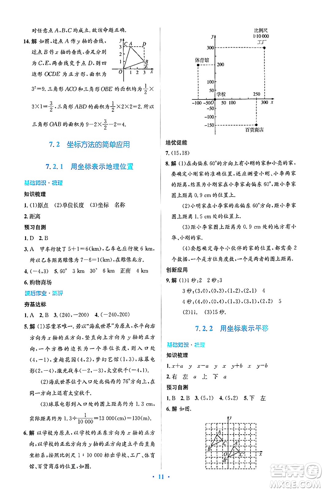 人民教育出版社2024年春人教金學(xué)典同步解析與測評學(xué)考練七年級數(shù)學(xué)下冊人教版答案