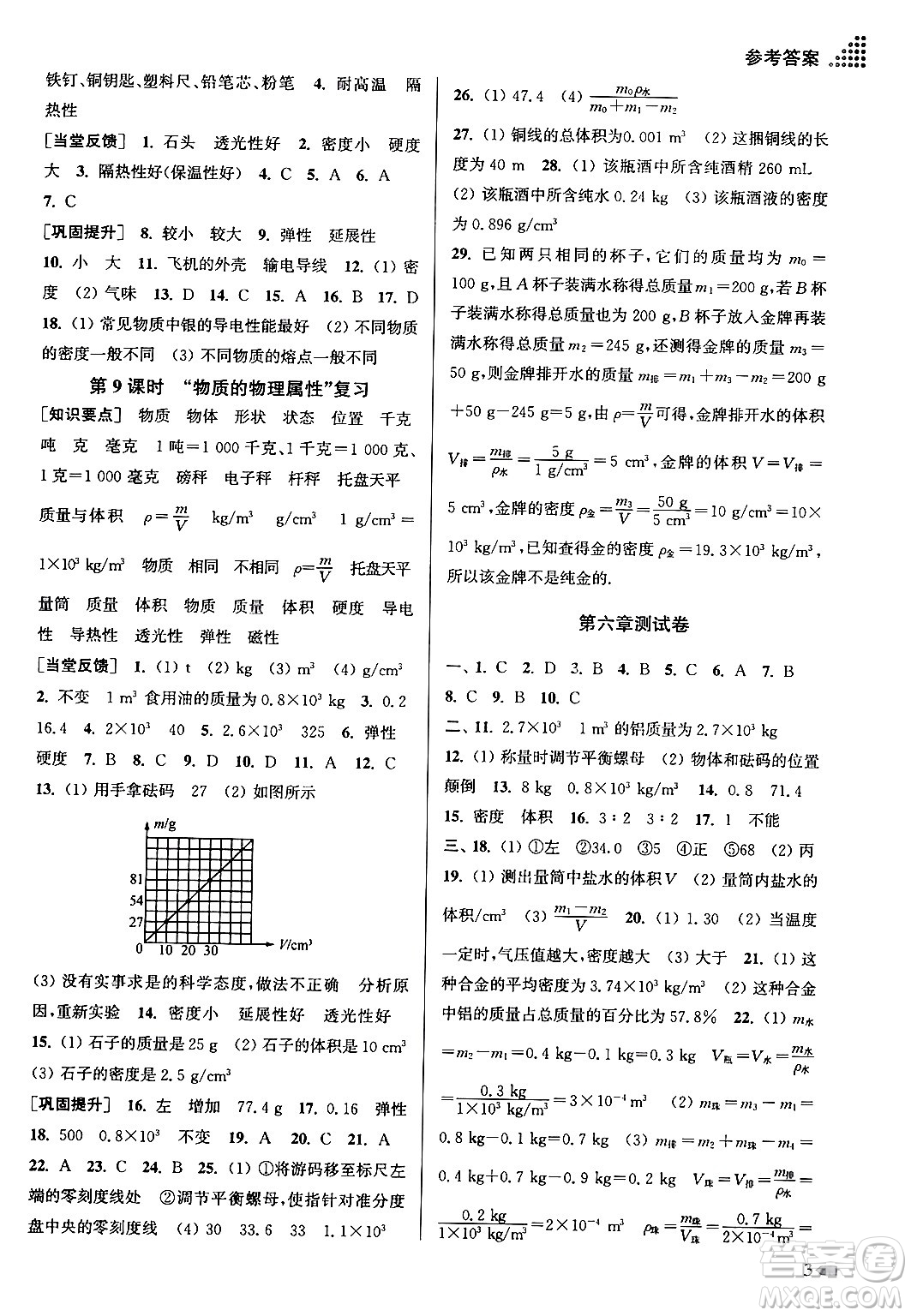 江蘇鳳凰美術(shù)出版社2024年春創(chuàng)新課時作業(yè)本八年級物理下冊江蘇版答案