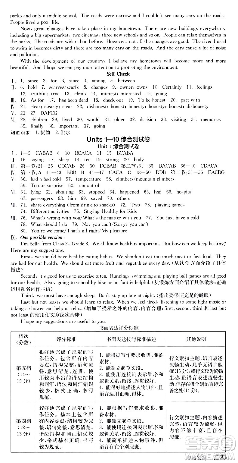 北京時(shí)代華文書(shū)局2024年春全品作業(yè)本八年級(jí)英語(yǔ)下冊(cè)人教版陜西專(zhuān)版答案