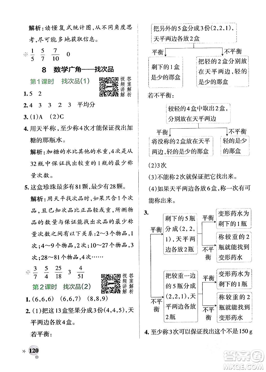 遼寧教育出版社2024年春PASS小學(xué)學(xué)霸作業(yè)本五年級數(shù)學(xué)下冊人教版答案