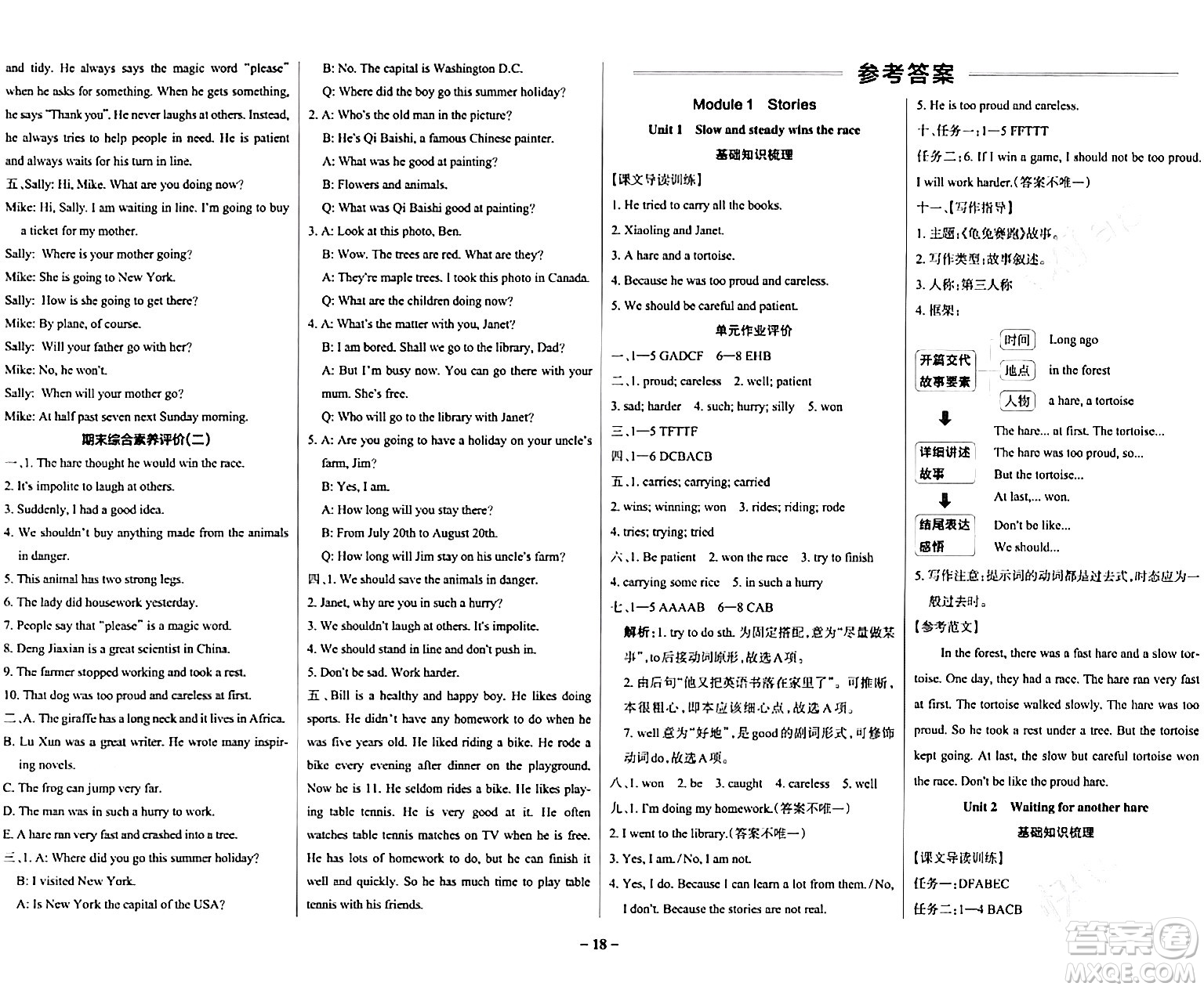 陜西師范大學出版總社有限公司2024年春PASS小學學霸作業(yè)本六年級英語下冊教科版廣州專版答案