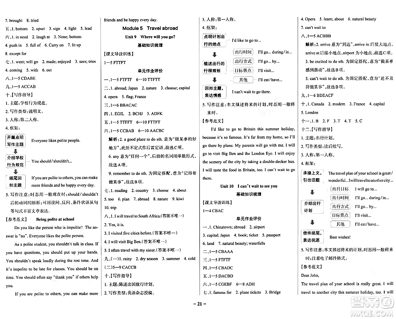 陜西師范大學出版總社有限公司2024年春PASS小學學霸作業(yè)本六年級英語下冊教科版廣州專版答案