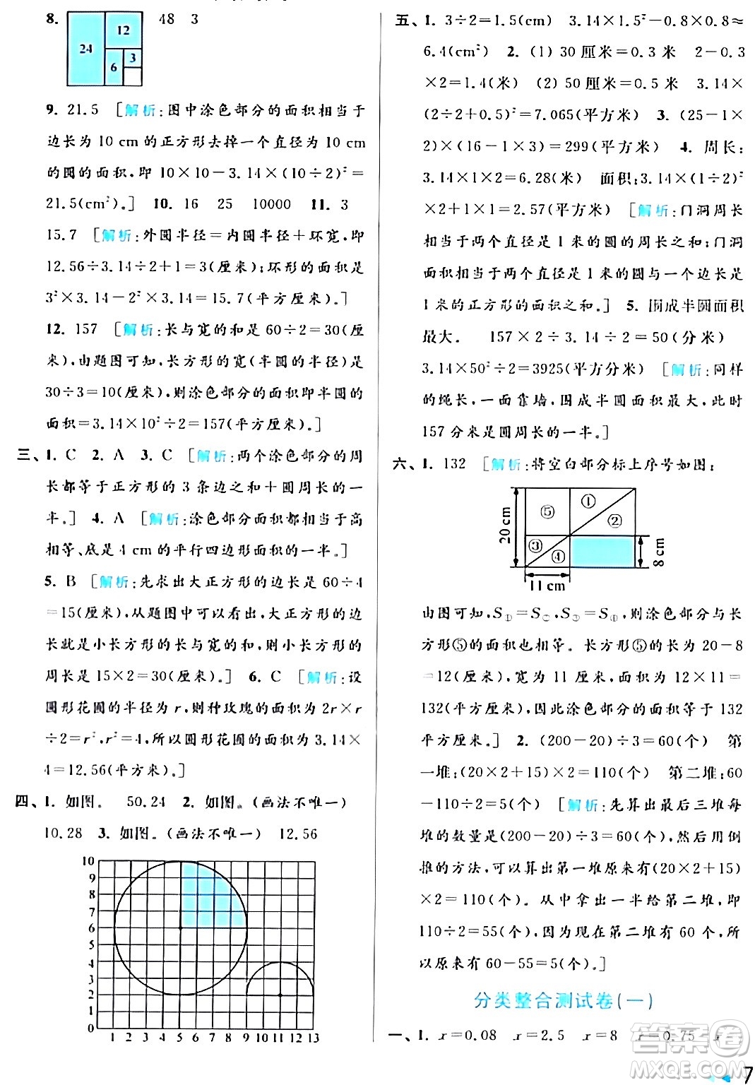 北京教育出版社2024年春亮點(diǎn)給力大試卷五年級(jí)數(shù)學(xué)下冊(cè)江蘇版答案