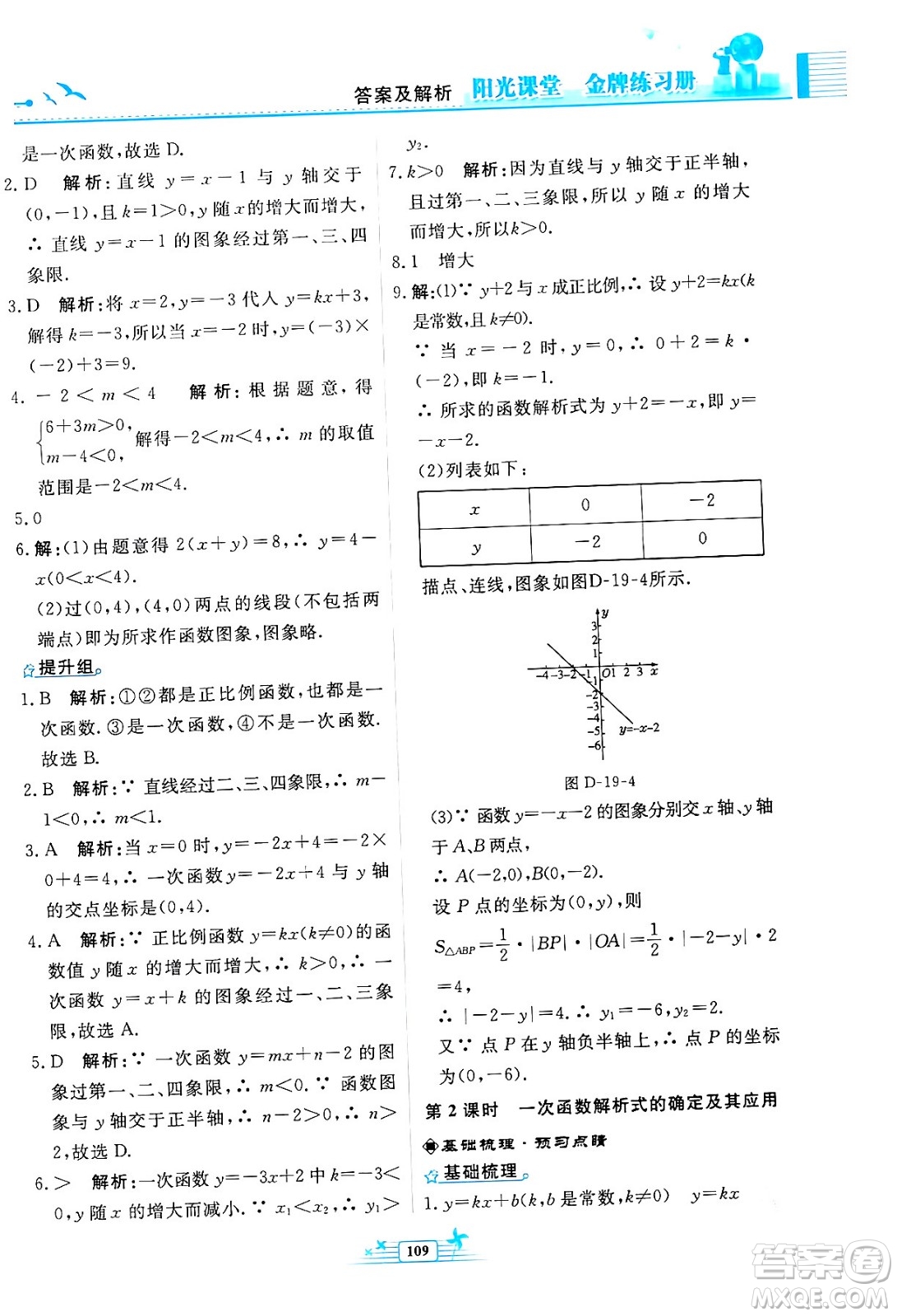 人民教育出版社2024年春陽光課堂金牌練習(xí)冊八年級數(shù)學(xué)下冊人教版福建專版答案