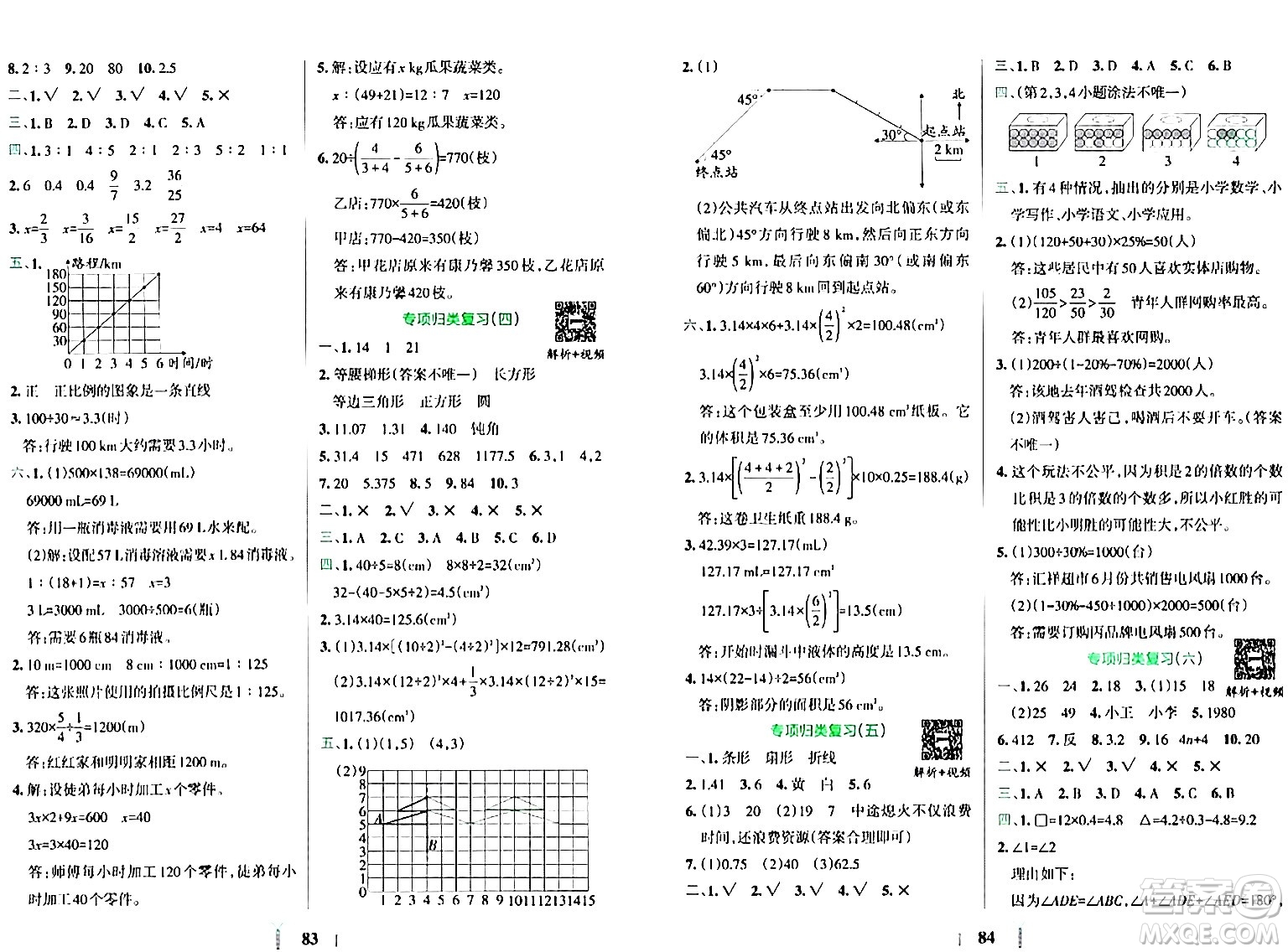 陜西師范大學出版總社有限公司2024年春小學學霸沖A卷六年級數(shù)學下冊人教版答案