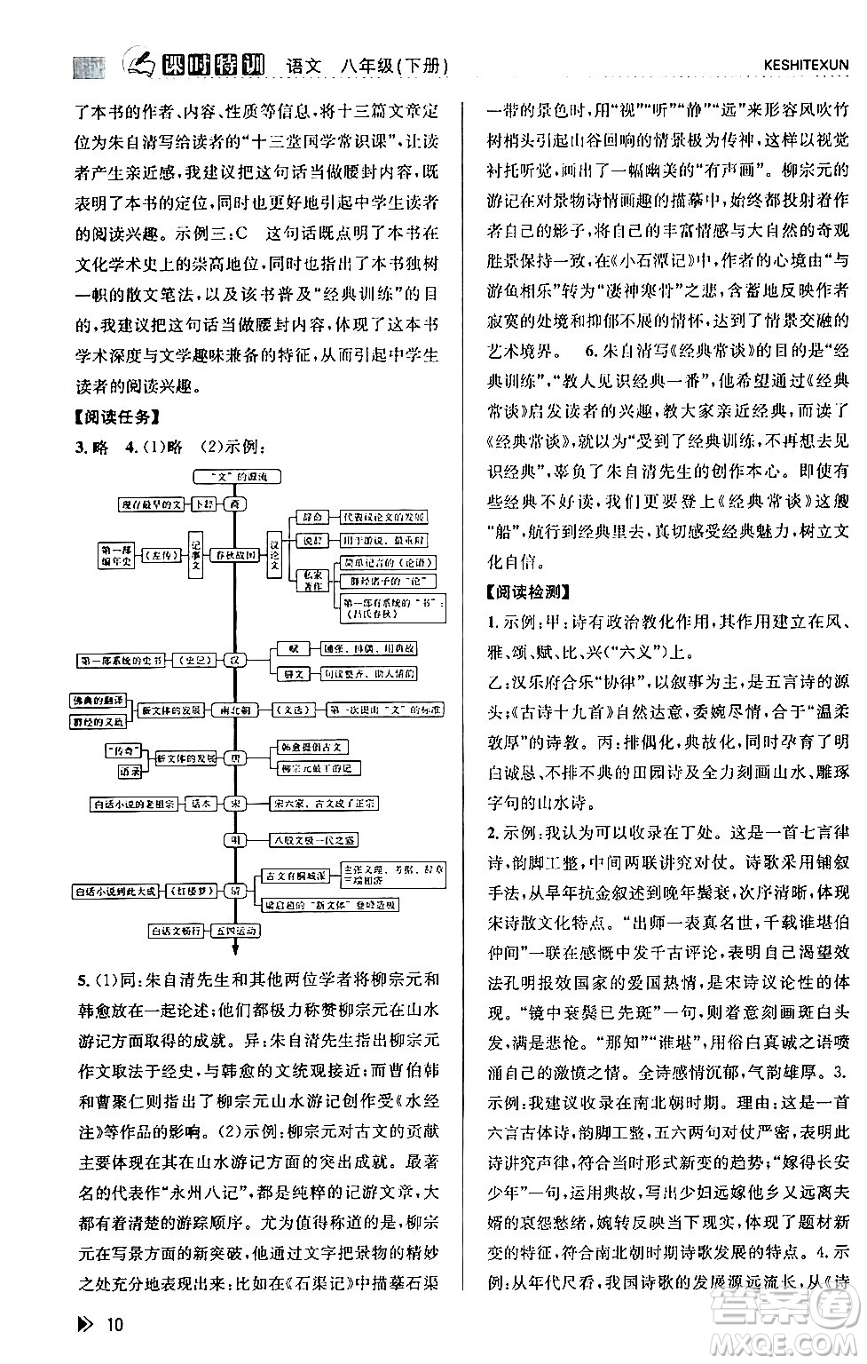 浙江人民出版社2024年春課時(shí)特訓(xùn)八年級(jí)語(yǔ)文下冊(cè)人教版答案