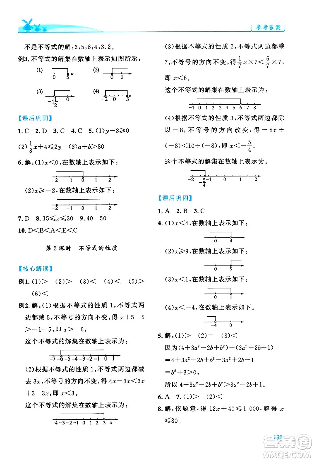 人民教育出版社2024年春績(jī)優(yōu)學(xué)案七年級(jí)數(shù)學(xué)下冊(cè)人教版答案