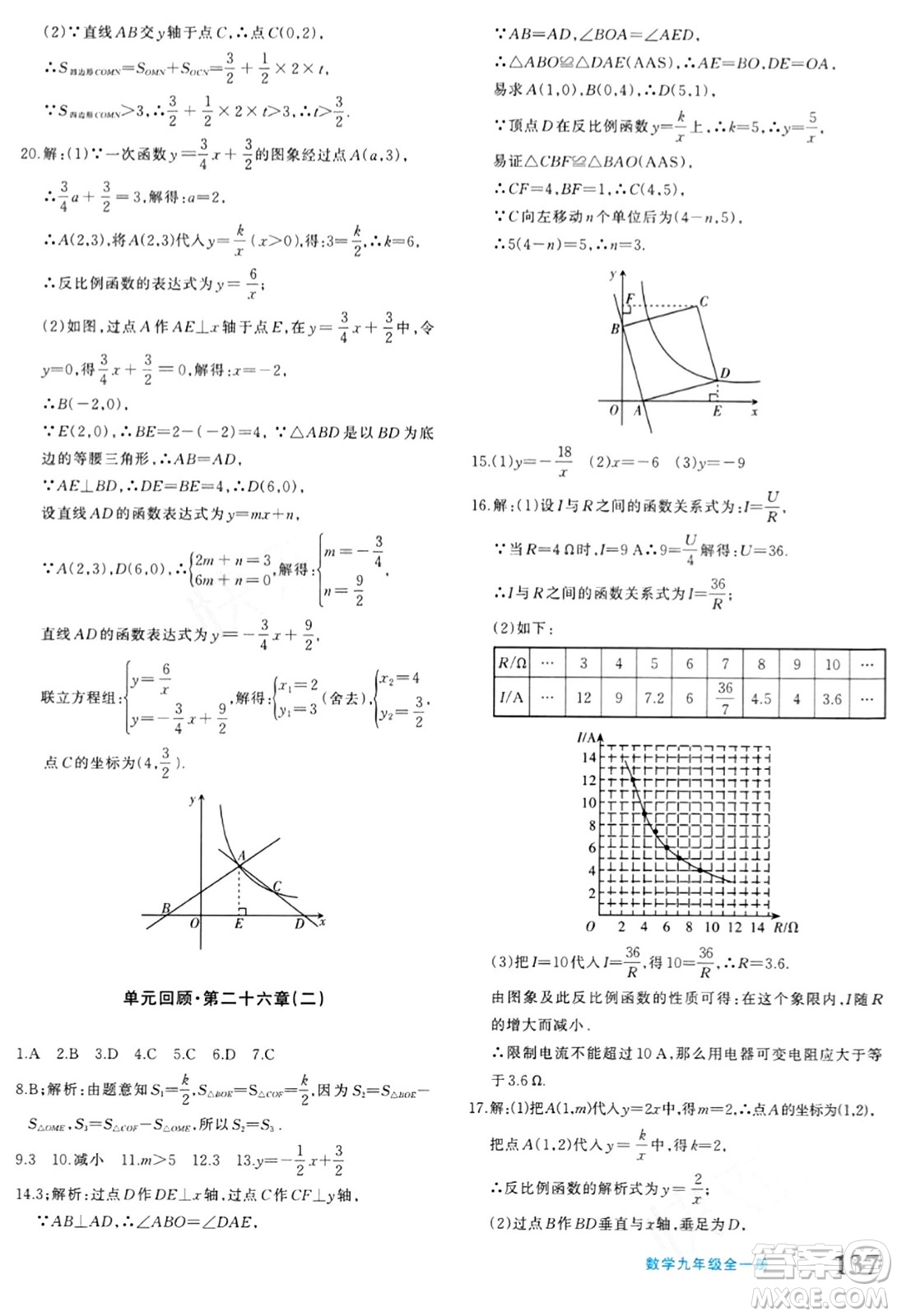 新疆青少年出版社2024年春優(yōu)學(xué)1+1評價(jià)與測試九年級數(shù)學(xué)下冊通用版答案