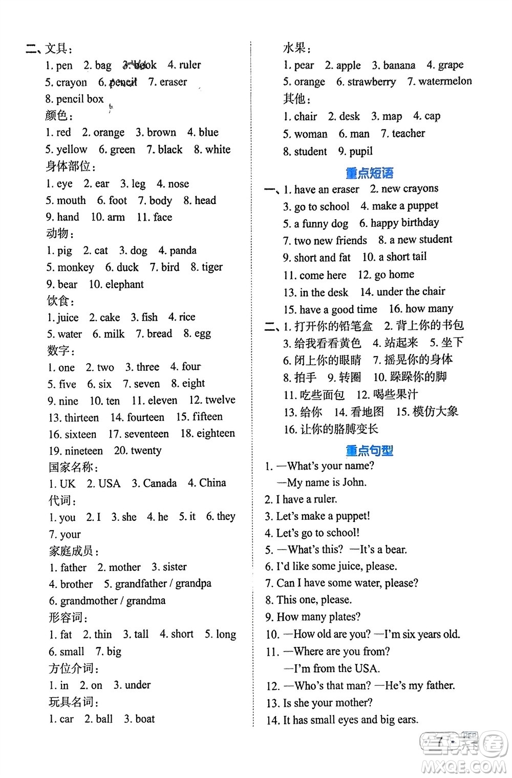 江西教育出版社2024年春陽(yáng)光同學(xué)默寫(xiě)小達(dá)人六年級(jí)英語(yǔ)下冊(cè)人教版參考答案