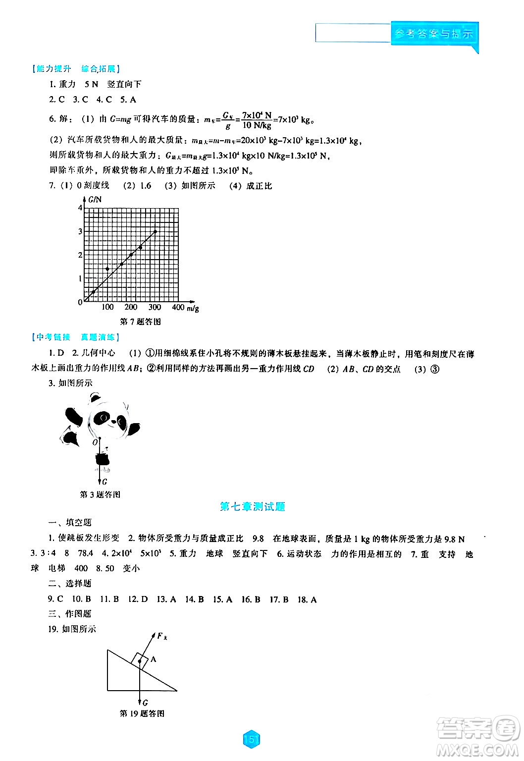 遼海出版社2024年春新課程物理能力培養(yǎng)八年級(jí)物理下冊(cè)人教版答案