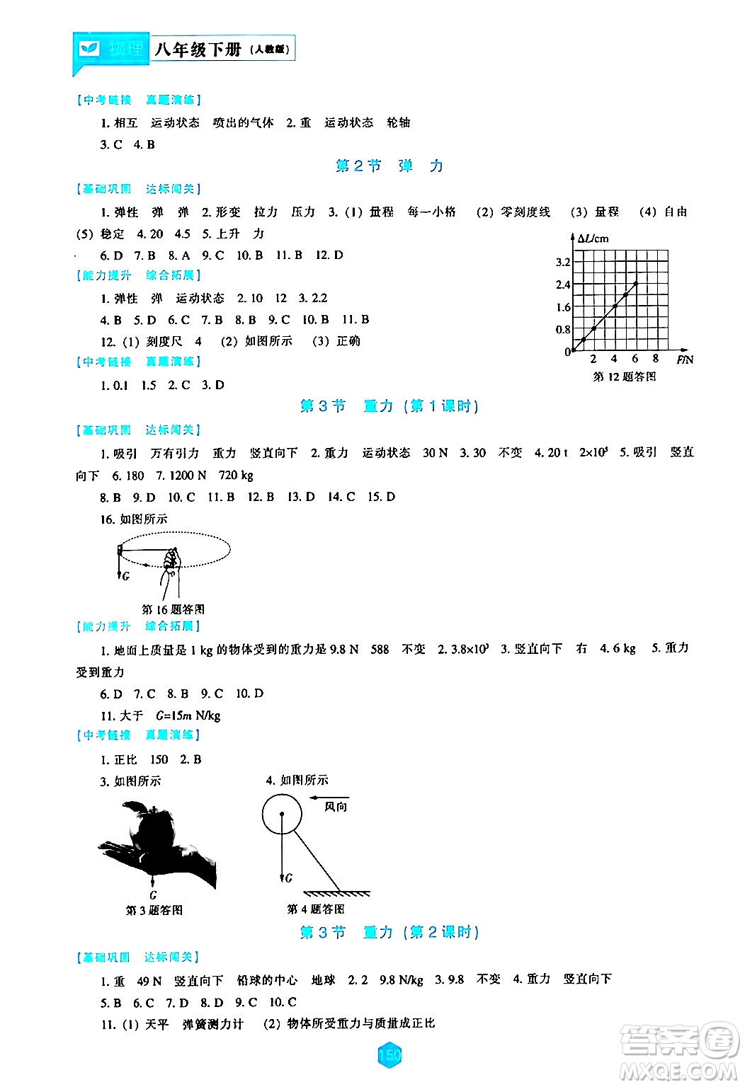 遼海出版社2024年春新課程物理能力培養(yǎng)八年級(jí)物理下冊(cè)人教版答案