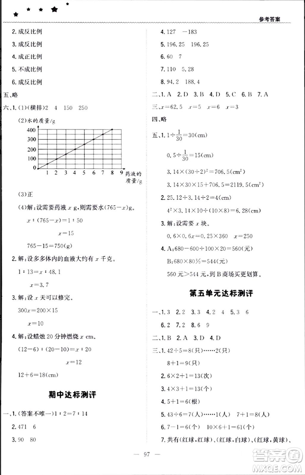 北京教育出版社2024年春1+1輕巧奪冠優(yōu)化訓(xùn)練六年級數(shù)學(xué)下冊人教版答案