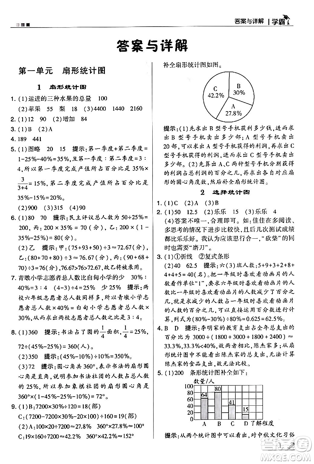 甘肅少年兒童出版社2024年春5星學(xué)霸六年級(jí)數(shù)學(xué)下冊(cè)蘇教版答案