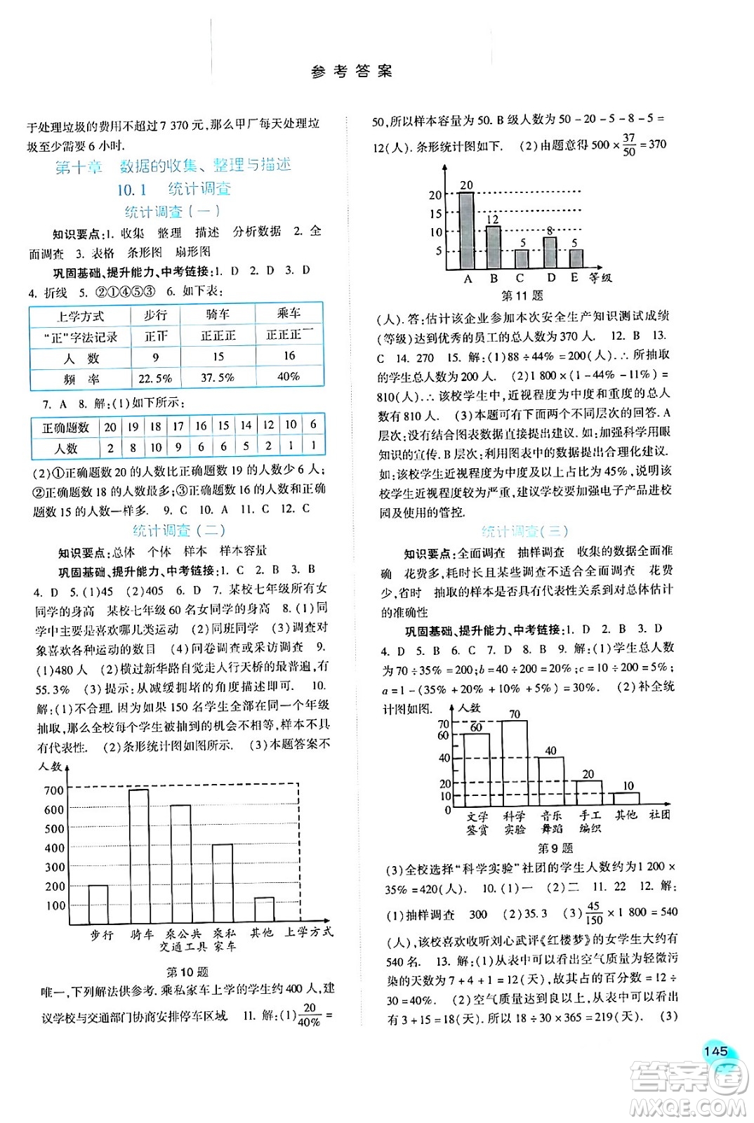 河北人民出版社2024年春同步訓練七年級數(shù)學下冊人教版答案