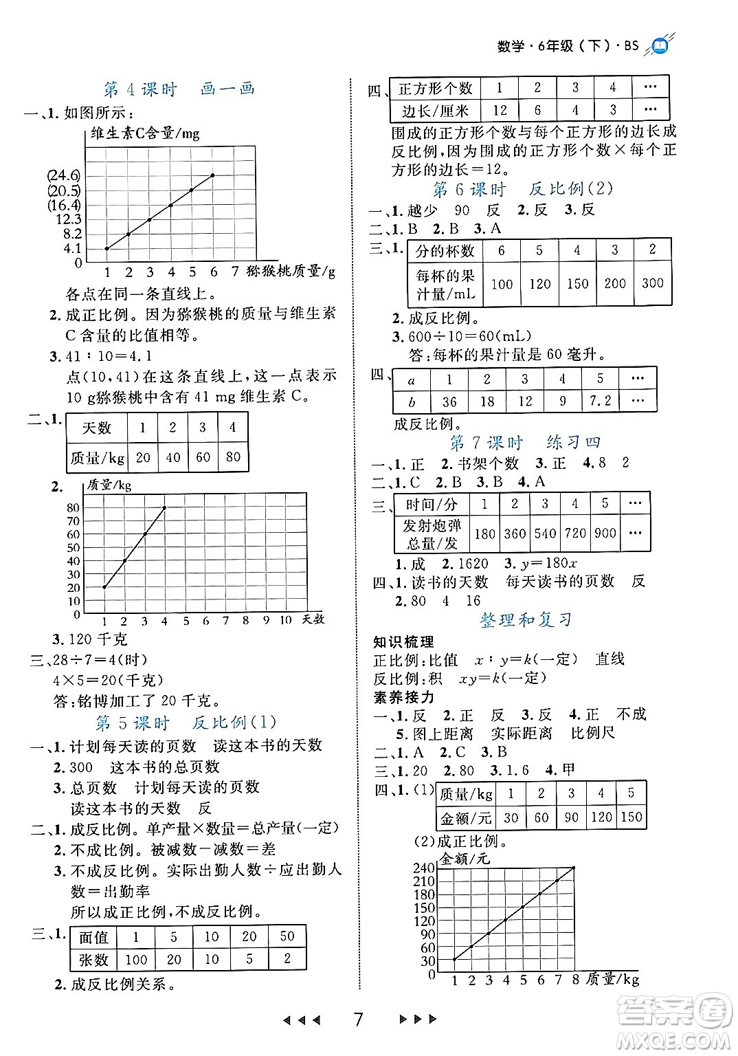 延邊大學(xué)出版社2024年春細(xì)解巧練六年級數(shù)學(xué)下冊北師大版答案