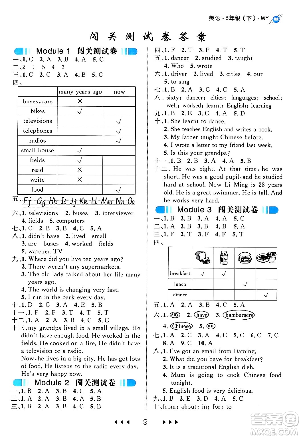 延邊大學(xué)出版社2024年春細(xì)解巧練五年級英語下冊外研版答案