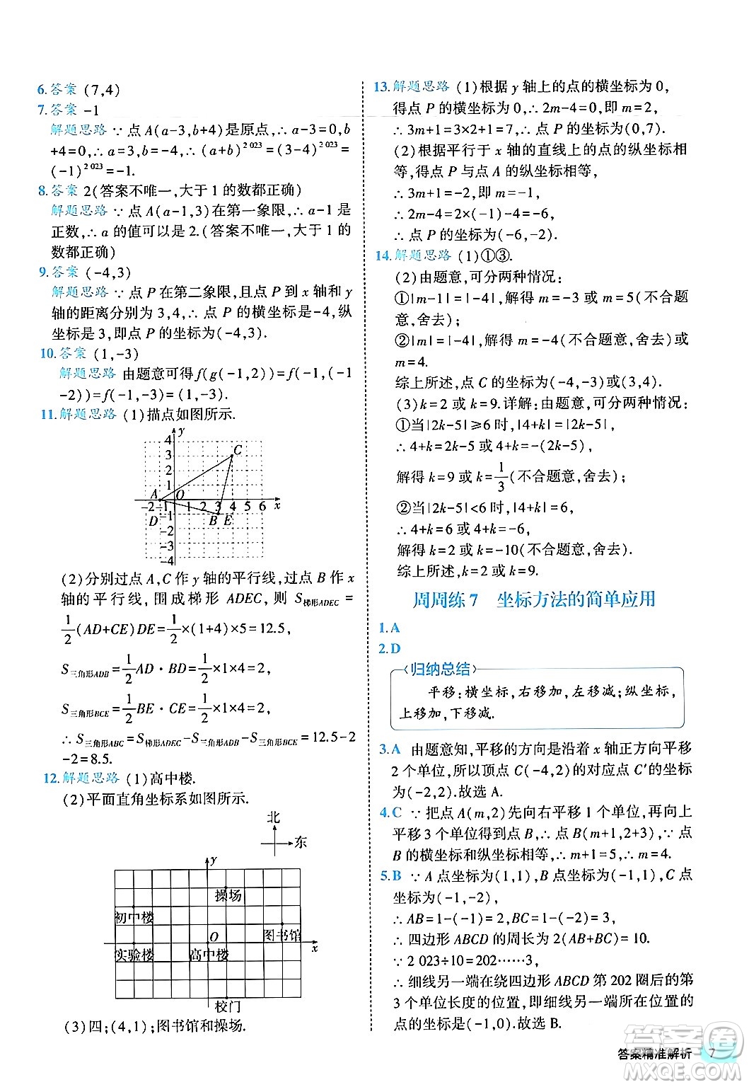 西安出版社2024年春53初中全優(yōu)卷七年級(jí)數(shù)學(xué)下冊(cè)人教版答案