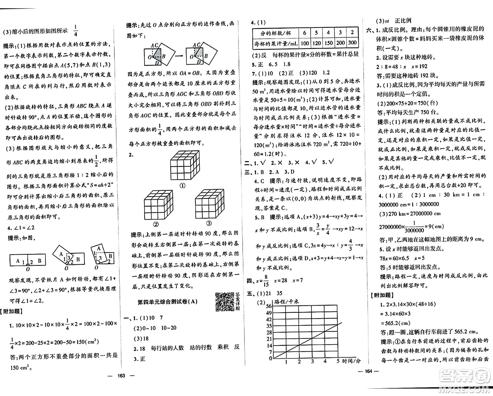 寧夏人民教育出版社2024年春學霸提優(yōu)大試卷六年級數(shù)學下冊北師大版答案