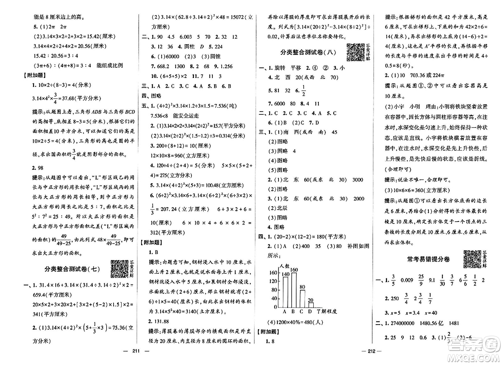 寧夏人民教育出版社2024年春學(xué)霸提優(yōu)大試卷六年級數(shù)學(xué)下冊江蘇版答案