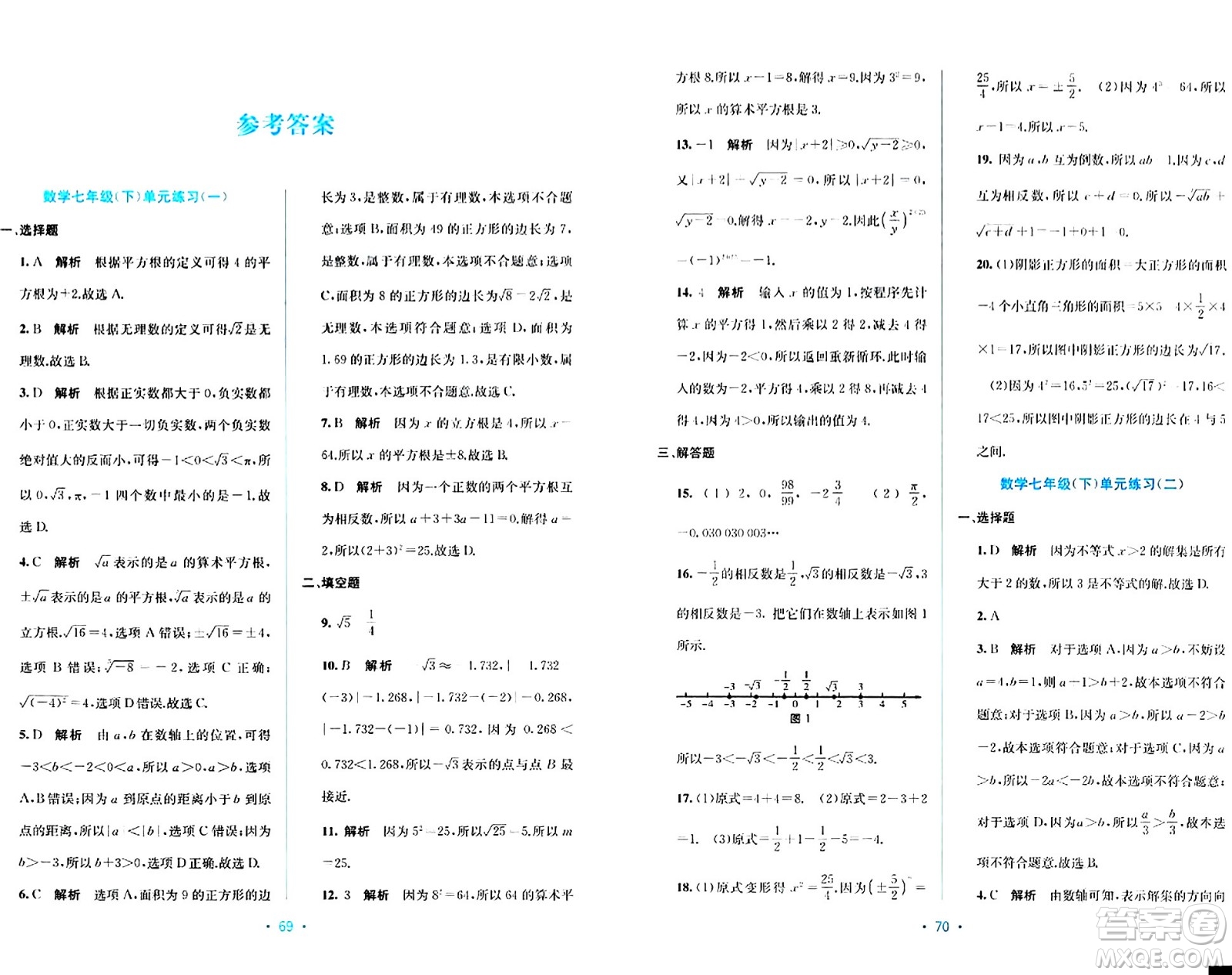 希望出版社2024年春全程檢測單元測試卷七年級數(shù)學(xué)下冊C版答案