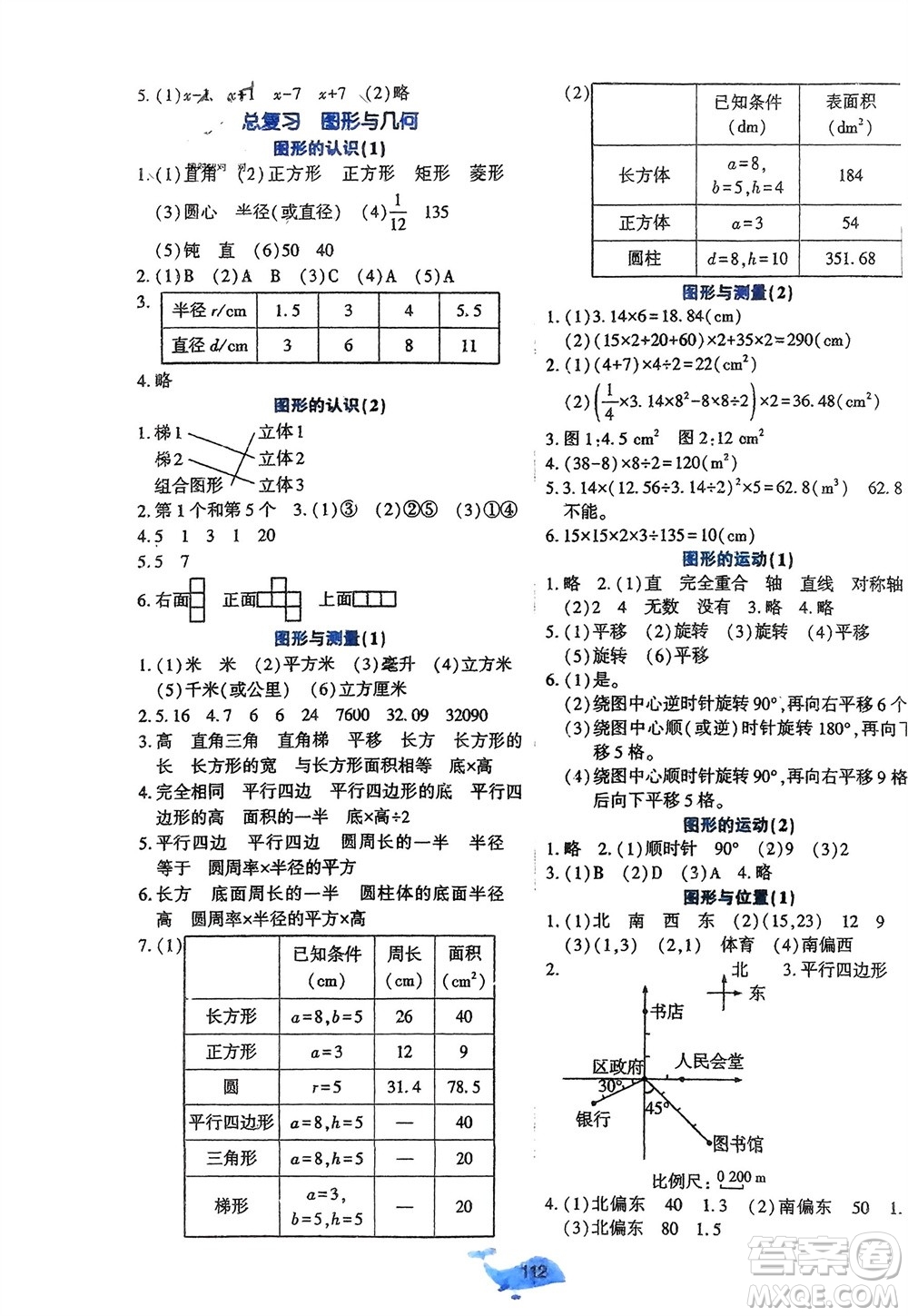 遼寧教育出版社2024年春好課堂堂練六年級(jí)數(shù)學(xué)下冊(cè)北師大版參考答案