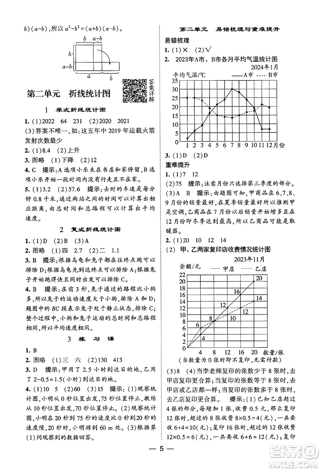 河海大學(xué)出版社2024年春經(jīng)綸學(xué)霸4星學(xué)霸提高班五年級(jí)數(shù)學(xué)下冊(cè)蘇教版答案