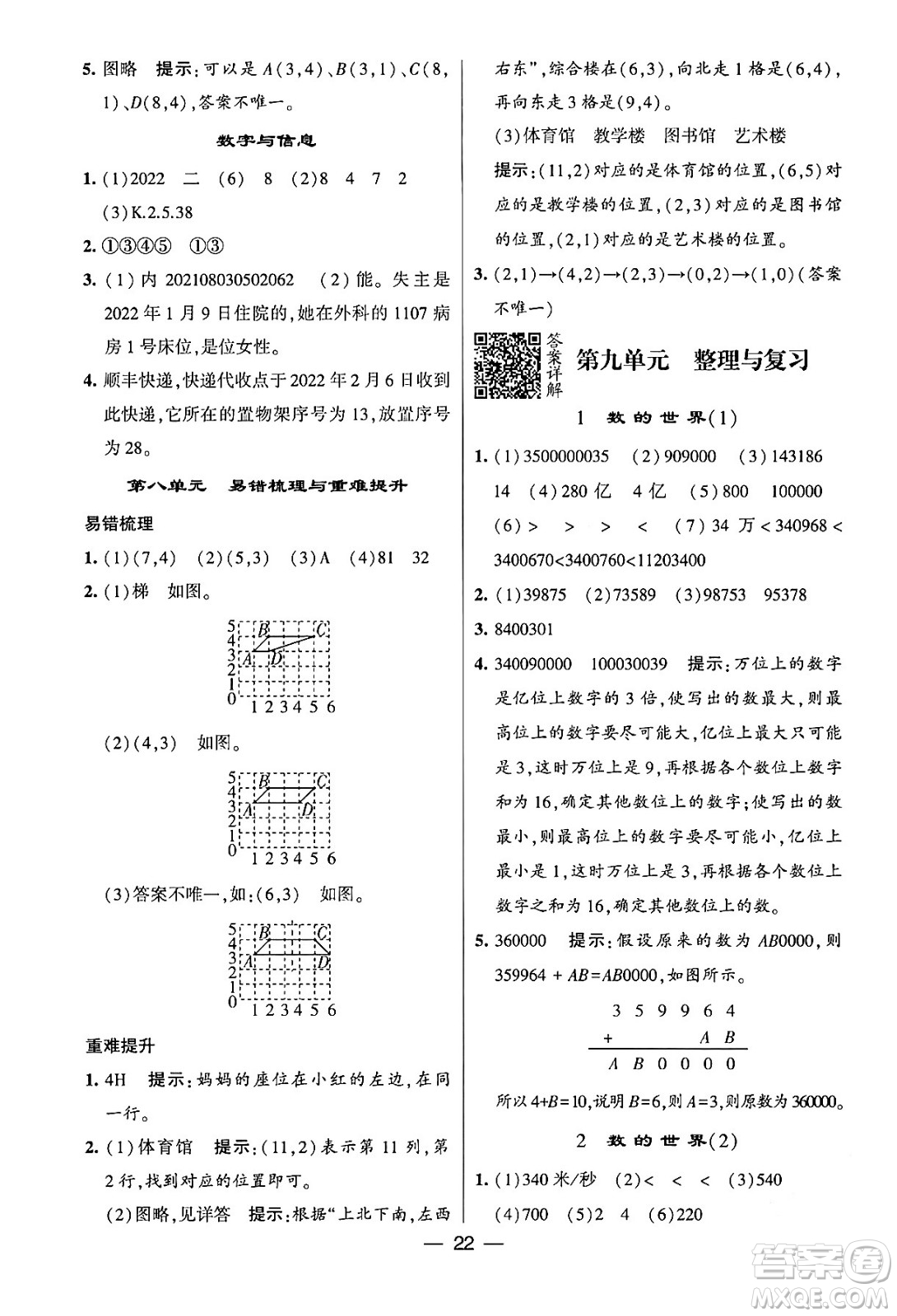 河海大學(xué)出版社2024年春經(jīng)綸學(xué)霸4星學(xué)霸提高班四年級(jí)數(shù)學(xué)下冊(cè)蘇教版答案